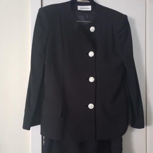 Saks Fifth Avenue David Hayes black Wool Suit Set sz 16